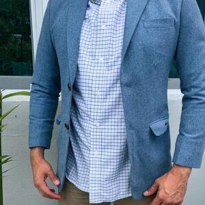 StudioSuits Vintage Blue Wool Suit Jacket